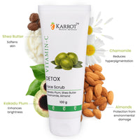 Karrot Natural Skincare Vitamin C Face Scrub for Glowing Skin, Combats Spots, Evens Tone and Minimizes Pores, Contains Lemons and Kakadu Plum Extracts, For Men and Women, All Skin Types, 100gms