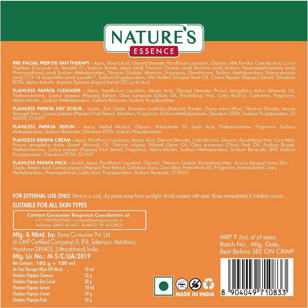 Nature's Essence Advanced Flawless Papaya Facial Kit, 280g