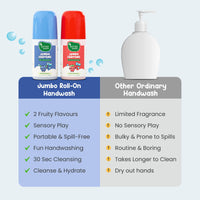 Mother Sparsh Jumbo Crayon Roll-On Kids Handwash (Pack of 2) | Strawberry & Blueberry Scented | Non-Toxic Hand Wash for Kids & Babies, Paraben Free, SLS Free, Alcohol Free | Colourful Soap Pen