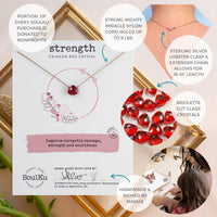 SoulKu Soul Shine Handmade Necklace, Empowering Jewelry With Healing Crystal, Inspirational Jewelry For Women, Mom & Sister, 2