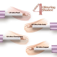 Hilary Rhoda Ultra Glow Liquid Highlighter | Illuminating & Glitter Liquid Highlighter | Dewy Finish | Cruelty-Free & Vegan | Luminescent Finish | Weightless Formula -3.8g (Ultra Copper - Shade 04)