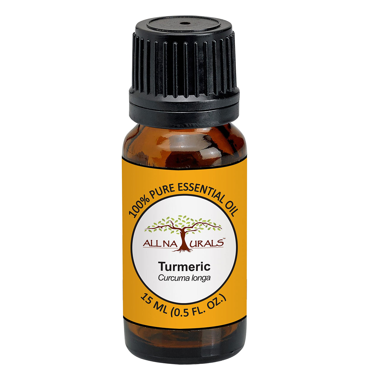 All Naturals Turmeric Essential Oil 100% Pure, Therapeutic Grade for Aging & Itchy Skin, Joints Pain, Acne & Scars - 15 mL