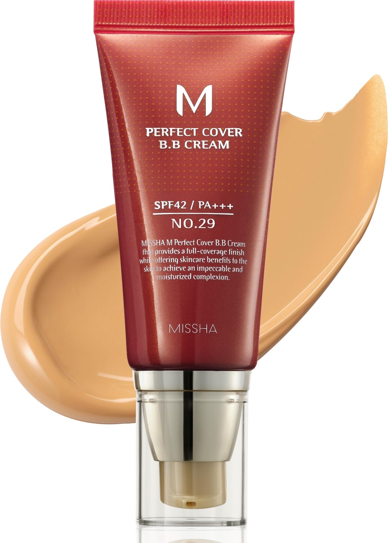 MISSHA M Perfect Cover Full Coverage Bb Cream Spf42 Pa+++ - (50Ml, No 29 - Golden Beige) | Matte Finish | All Skin Types | Radiant Glow (Golden Beige) (Caramel Beige)