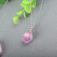 FASHEWELRY 20Pcs Natural Irregular Amethyst Rock Stone Pendants Healing Crystal Chakra Gemstone Charms for Jewelry Making Hole: 5x2.5mm 2-Purple Amethyst-Nugget