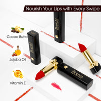 Born16 Moon Duchess Matte Perfection Lipstick – Roselini | Strong Pay-Off, Transfer-Proof with Color Lock Technology | SPF, 24-Hour Moisturization with Vitamin E, 4.2g