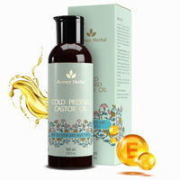 Avimee Herbal Keshpallav Cold Pressed Organic Castor Oil - 100 ml | for Hair Growth & Adds Shine | Strengthens Hair, Repairs Damaged & Dry Skin, Strong Nails | with Vitamin E & Mineral Oil