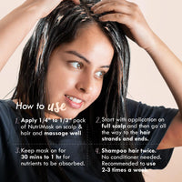 Nat Habit Fresh Ready-To-Apply Henna Paste & Five Oil Hibiscus Hair NutriMask - The Ideal Combo For Deep Conditioning Hair With Rich Dark Brown Color (Combo Pack of 4)