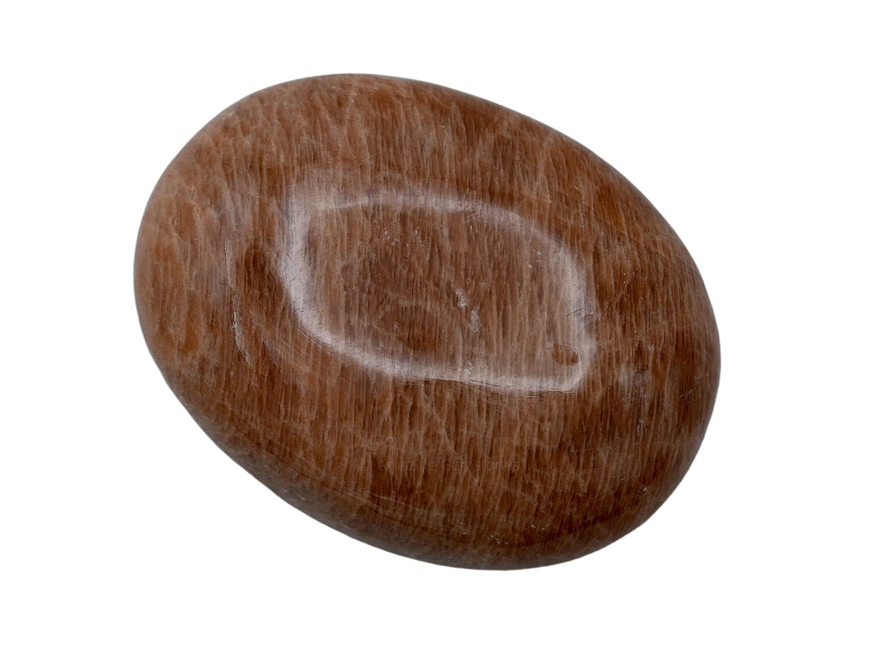 Peach Moonstone Palm Stone - Hot Massage Worry Stone for Natural Body Chakra Balancing, Reiki Healing and Crystal Grid Peach Moonstone