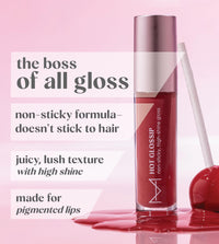 House Of Makeup Non-sticky gloss | High-shine lip gloss for pigmented lips | Lip gloss with hyaluronic acid | Zero stickiness (Berry Discreet)