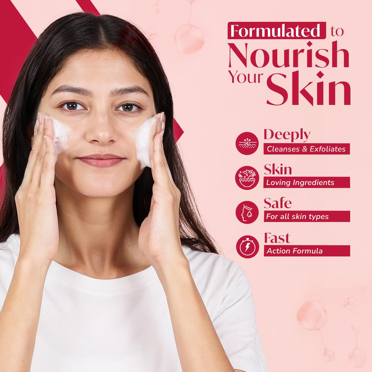 Meglow Skin Brightening & Luminizing Face Wash | Removes Dirt & Impurities for Instant Glow | Enriched with Vitamin C & Aloe Vera to Hydrate, Refresh & Revitalize Skin Pack of 2 (100g each)