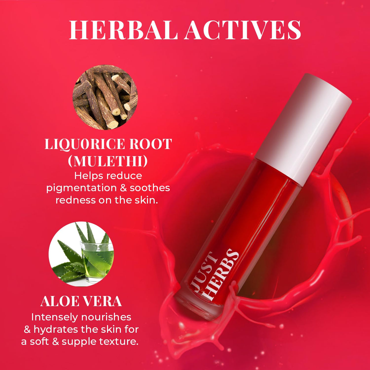 Just Herbs Water Baby Smudge & Transfer Proof | 12hrs Stay | Richly Pigmented Infused with Aloe Vera Multipurpose Water Tint for Lips, Cheeks and Eyelids for Women 6.5ml (Feeling Grape)