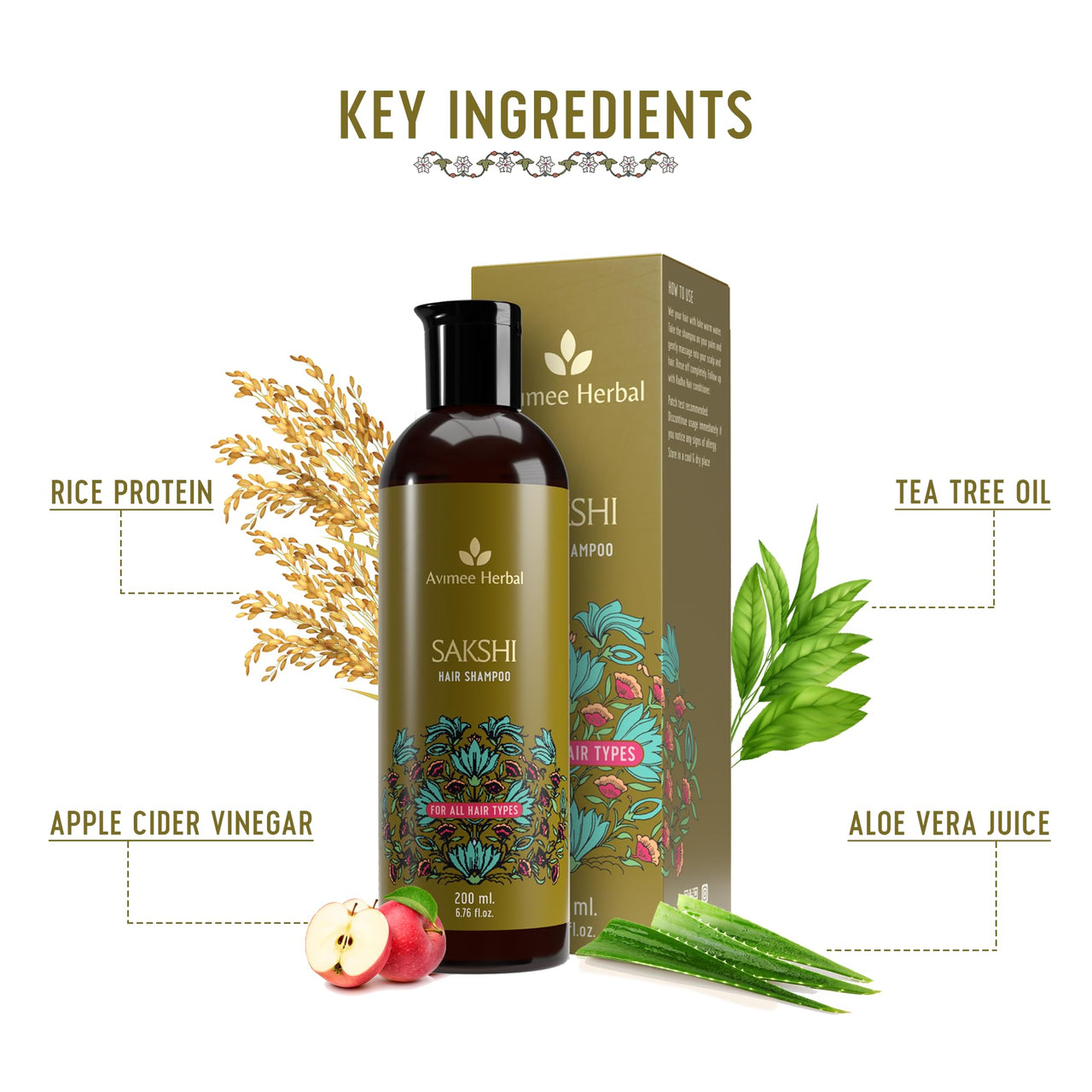 Avimee Herbal Hair Cleanser Combo : Sakshi Hair Cleanser (200ml) & Radha Hair Conditioner (200 ml)