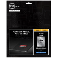 Avery Metallic Asset Tag Labels, 3/4 x 1-1/2