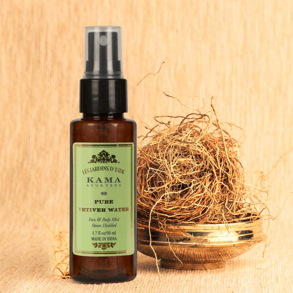 Kama Ayurveda Pure Vetiver Water, 50ml & Kama Ayurveda Pure Rose, Pack of 50ml liquid
