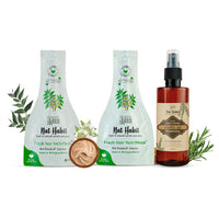 Nat Habit Neem & Bhringraj Blend NutriMask & Rosemary Conditioning Methi Jal Hair Care Combo For Men & Women Dandruff Control, Deep Conditioning & Smoothing (Combo Pack of 3)