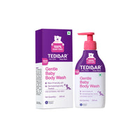Tedibar Rich Moisturising Baby Body Wash 250ml with Skin Friendly PH | 100% Soap & Alkali Free With Tedibar Moisturising Baby Bathing Bar 75g(Pack of 1) with Skin Friendly PH- By Torrent Pharma