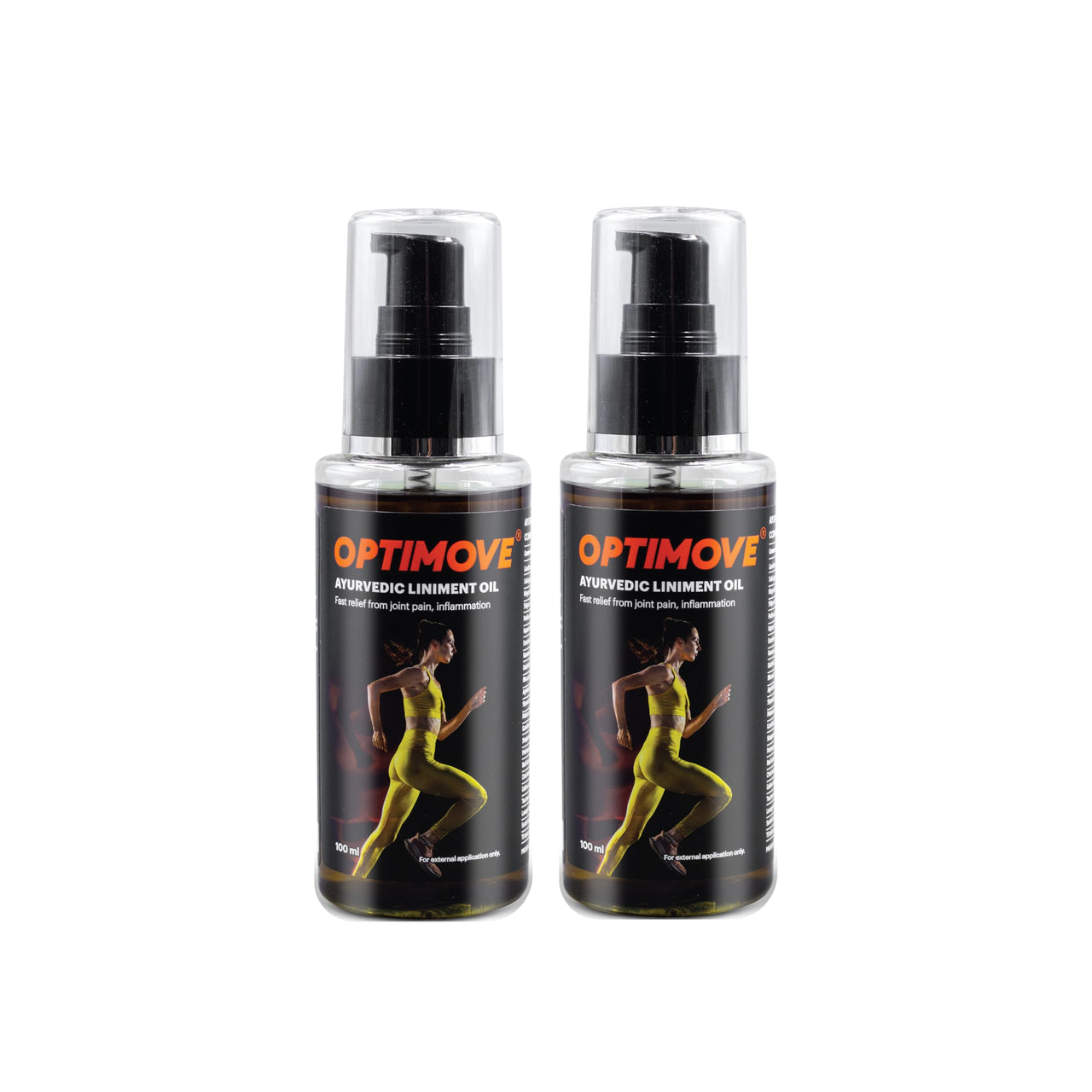 Forest Secrets Optimove Liniment Oil 100ml | Ideal for Back Pain, Muscle Pain, Joint Pain, Knee Pain | Ayurvedic Pain Relief Oil | Suitable for Sports & Gym related Injuries | Pack of 2