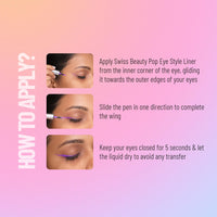 Swiss Beauty Pop Eyeliner | Waterproof And Long Lasting Liquid Eyeliner | Smudge Proof Eye Makeup |Quick Drying |Shade - Sunrise, 3 Ml |