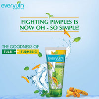 Everyuth Naturals Brightening Lemon & Cherry Face Wash, 150gm, Tube & Everyuth Naturals Anti Acne, Anti Marks Tulsi Turmeric Face Wash, 150gm, Tube