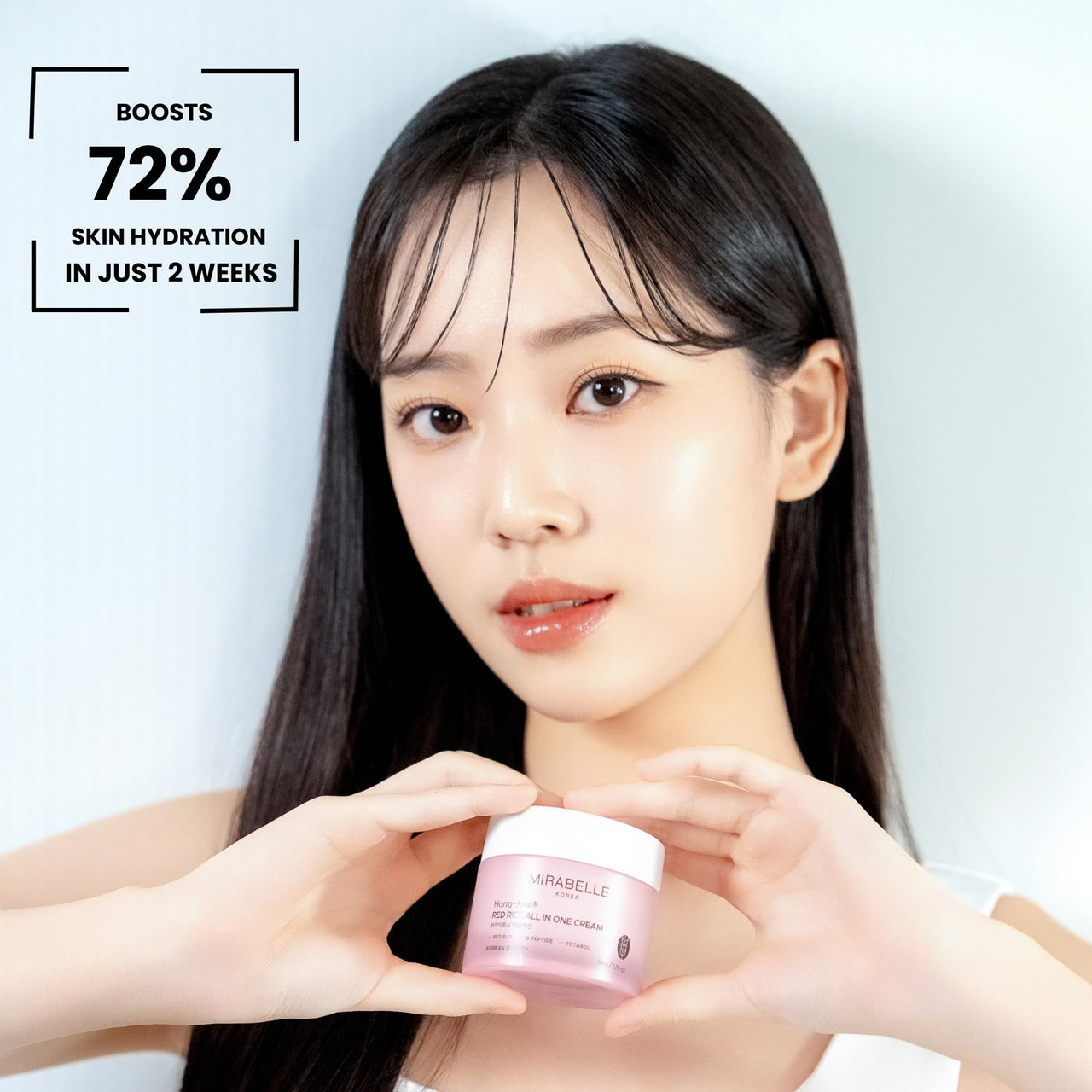Mirabelle Korea Red Rice All In One Moisturizing Cream | Red Rice Extracts For Skin Brightening | Totarol Controls Acne | Lightweight, Non-Greasy| Korean Skin Care Products| For All Skin Types 50g