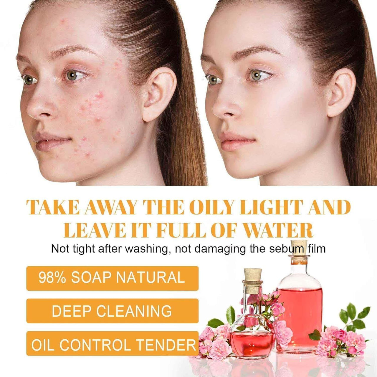 Luxenwell Kojic Acid Face Wash,Turmeric Facial Cleanser, Turmeric Foaming Cleanser for All Skin Types