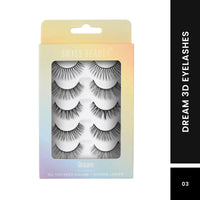 Swiss Beauty Cruelty-Free 3D Eyelashes - Pack of 10 False Eyelashes | Volumising Eye Lashes | Lengthening Eye Lashes | Lightweight Eyelashes | Shade - Black, Set of 5