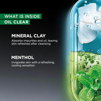 Garnier Men, Face Wash, Balances Oil Level in Skin, OilClear Clay D-Tox, 150 g