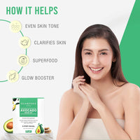 Glamveda Avocado Superfood Skin Brightening Facial kit for Women | No Paraben, SLS | 40gm (Purple)