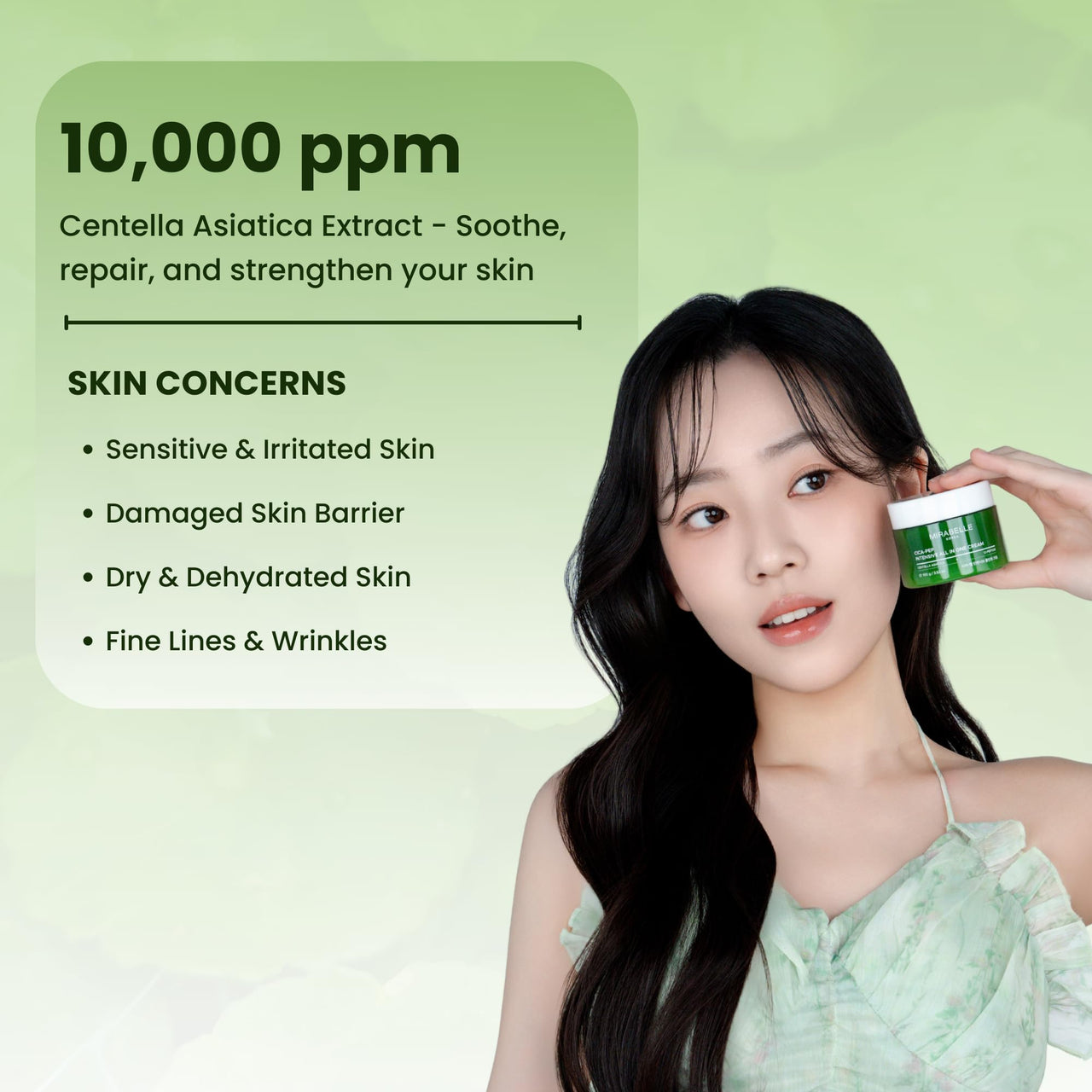 Mirabelle Korea Cica-Pep Intensive All-in-One Cream 100g | Korean Skincare for Acne Treatment & Collagen Boost | Peptides & Sal Tree Butter | Anti-Aging Face Moisturizer for Men & Women | All Skin Types