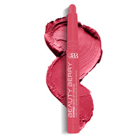 Beauty Berry Poppins Matte Lip Crayon Lipstick for Women | Long Lasting Non Transfer Retractable Lip Crayon | Smudge Proof & Waterproof Lipstick Enriched with Jojoba Oil & Vitamin E (Dusty Pink, 3g)