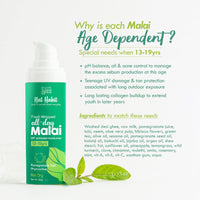Nat Habit All Day Face Cream, Fresh Whipped Pomegranate Face Malai, Tulsi PhytoActive - For Hot & Dry Weather, All Skin Types Moisturization (13 to 19yrs, 30g)