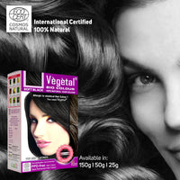 Vegetal Bio Hair Colour Soft Black 50g (Pack of 2) Achieve Natural, Ammonia-Free Hair Color PPD-Free, 100% Herbal Certified Organic for Men & Women UV Protection & Luster Maintenance Complete Kit