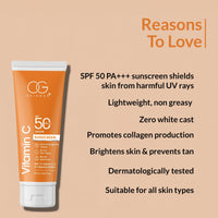 OG BEAUTY SCIENCE SPF 50 PA+++ Sunscreen with Vitamin C & Liquorice Extract - Dermatologically Tested - Broad Spectrum (20 ml)