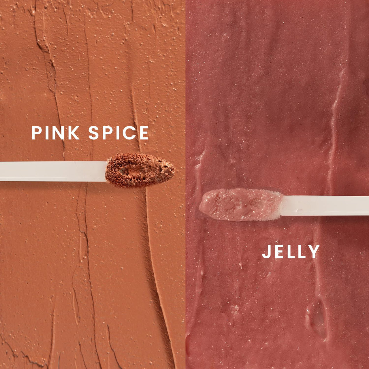 Koe Beauty Double Dip | Pink Spice & Jelly | Warm Rosy Pink Matte Lipstick (2ml) Plus Candy Gloss Finish Lip Topper (2ml) | Perfect Balance of Color & Shine