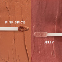 Koe Beauty Double Dip | Pink Spice & Jelly | Warm Rosy Pink Matte Lipstick (2ml) Plus Candy Gloss Finish Lip Topper (2ml) | Perfect Balance of Color & Shine