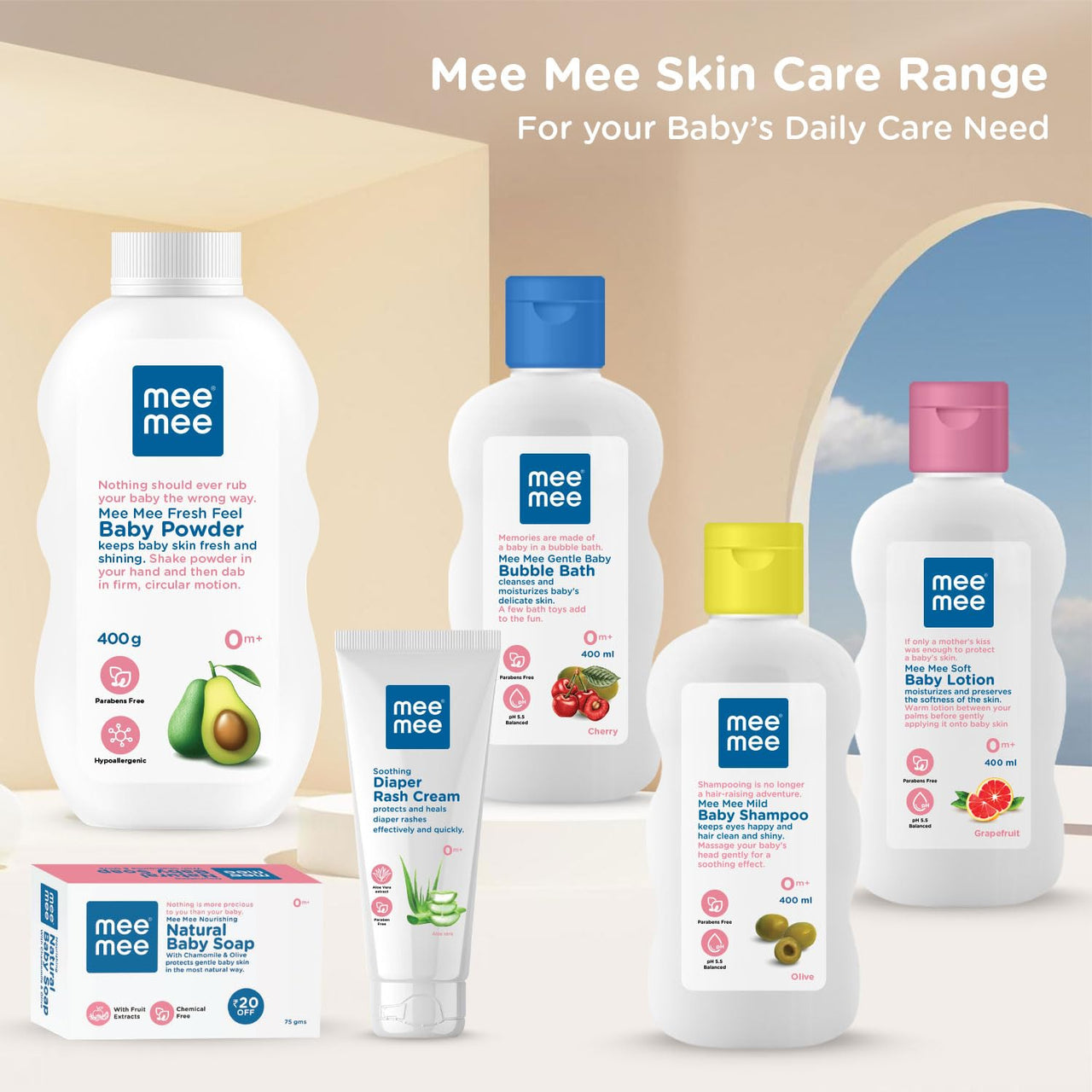 Mee Mee Baby Talcum Powder, Dermatologically Tested, Fresh Feel (400g/Single Pack)