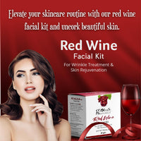 Globus Naturals Facial Kit Combo-Oil Control Anti Acne & Wrinkle Control Red Wine Facial Kit, For All Skin Types