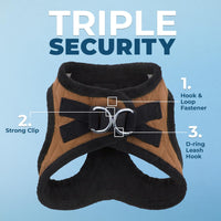 Voyager Step-In Plush Dog Harness – Soft Plush, Step In Vest Harness for Small and Medium Dogs by Best Pet Supplies - Harness (Beige Plush), L (Chest: 18 - 20.5