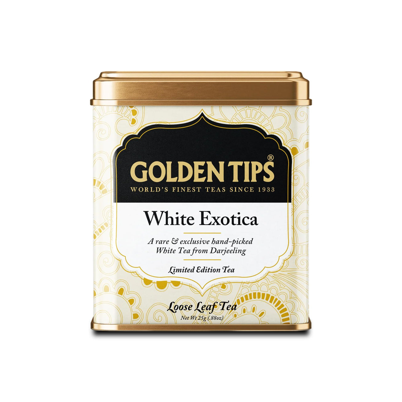 Golden Tips White Exotica Tea Loose Leaves Tin can (25 Gram, 12 cups)