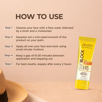 Jovees Herbal Sun Block SPF 45 For Even Toned & Glowing Skin | Suitable For Dry Skin | Sunscreen for UVA/UVB & Blue Light Protection | Lightweight & Non Grassy for Men & Women 50g (Pack of 2)