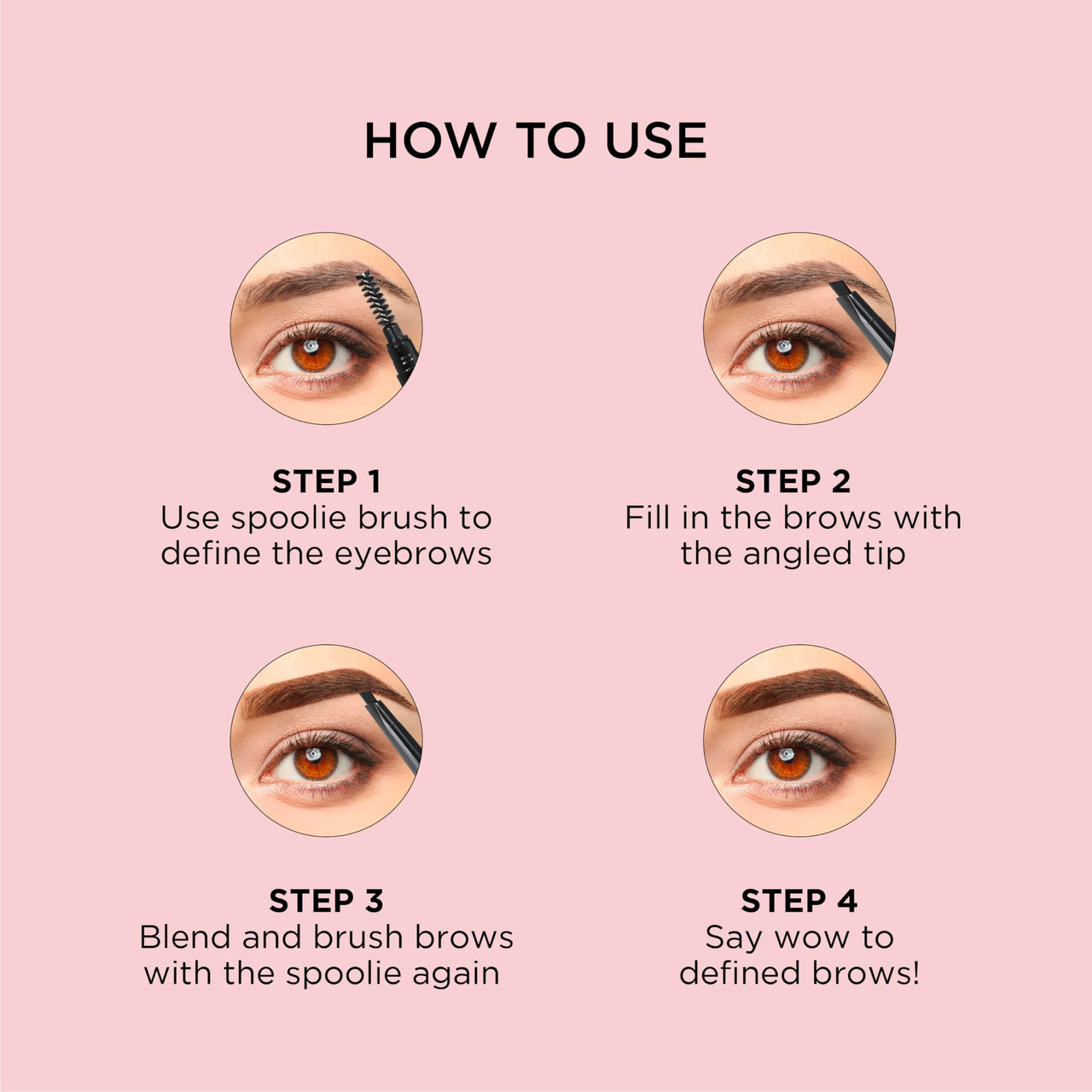 ZM Zayn & Myza Wow Brow Eyebrow Pencil Enriched with Castor Oil | Smudge Proof | Water Proof | Lasts Up to 12 hours - (Grey Brown, 0.35gm)