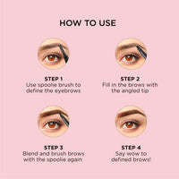 ZM Zayn & Myza Wow Brow Eyebrow Pencil Enriched with Castor Oil | Smudge Proof | Water Proof | Lasts Up to 12 hours - (Grey Brown, 0.35gm)