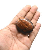 Red Tiger Eye Palm Stone - Pocket Massage Worry Stone for Natural Body Chakra Balancing, Reiki Healing and Crystal Grid… Red Tiger Eye