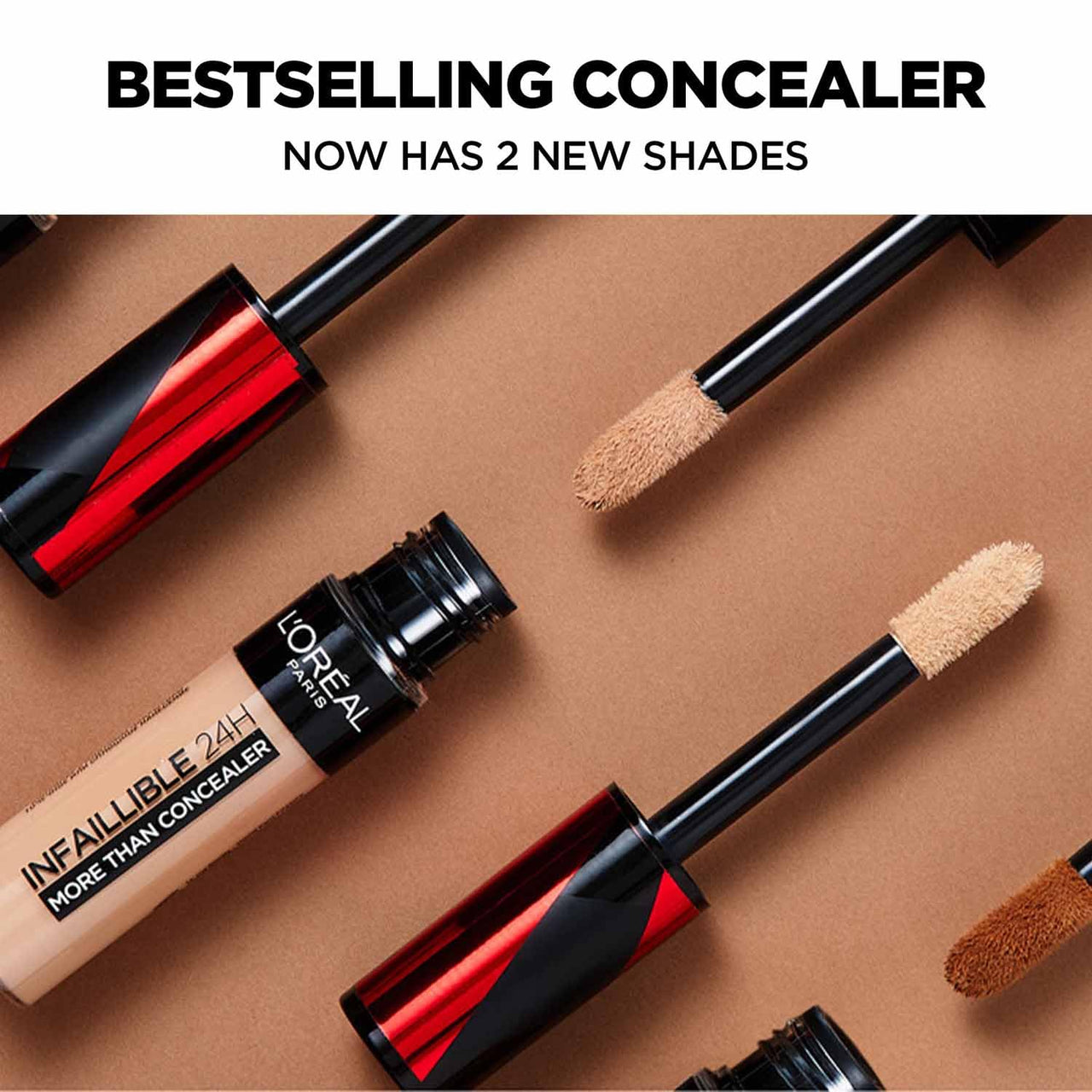 L'Oréal Paris Full Coverage Concealer, Waterproof Formula, For Undereye Circles and Blemishes, For Highlighting and Contouring, Infallible, Shade: 314, 10g