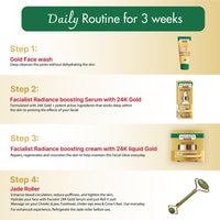 Nature's Essence Shaadi Wala Glow Kit - 3 weeks ritual | Skincare combo for Women | Gold Facial kit, Serum, cream & Jade Roller | Suitable for all skin types | Pack of 5, 126g +30ml