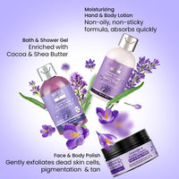 Bryan & Candy Lavender Bodycare Heart Collection | Women's Day Gift Set For Women| 100% Vegan,Ph5.5 Skin Friendly