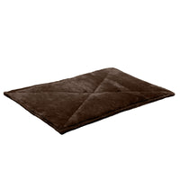 Furhaven ThermaNAP Self-Warming Cat Bed for Indoor Cats & Large/Medium Dogs, Washable & Reflects Body Heat - Quilted Faux Fur Reflective Bed Mat - Espresso, Large ThermaNAP Pad - Quilted Faux Fur (Espresso) 36.0
