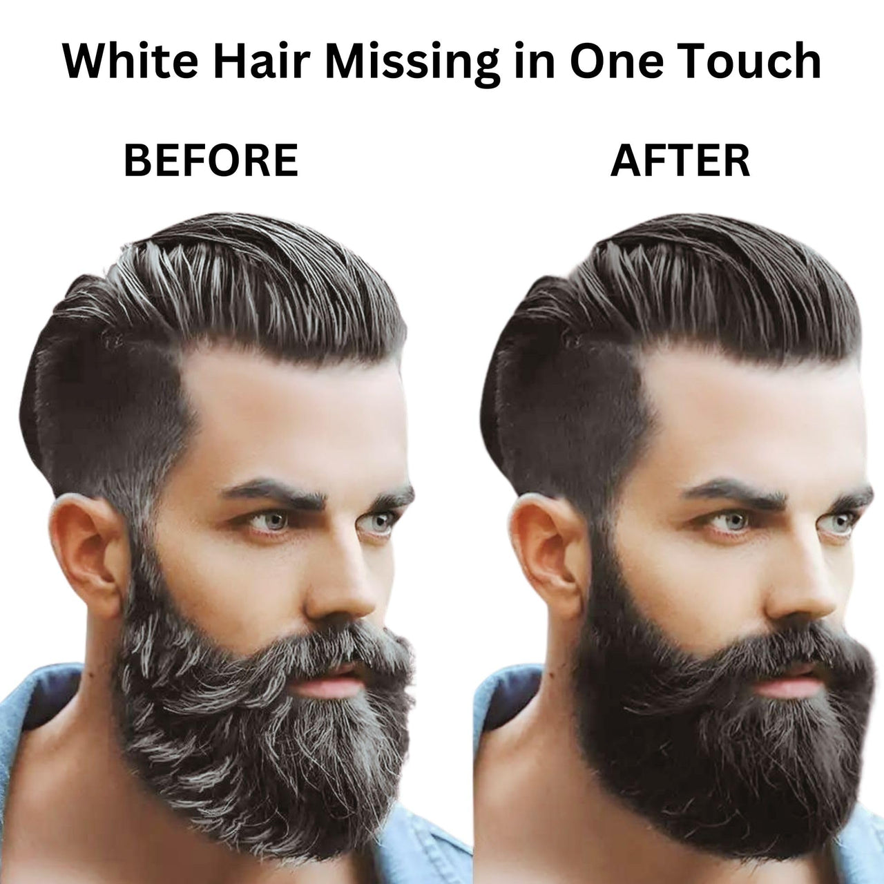 ECOSENSE Beard & Moustache Touchup Stick: Instant Temporary Beard Perfection | Black Color Pencil For Men, Beard Pen, Beard Dye for Long Lasting Coverage, Mustache 3 gm