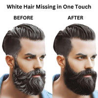 ECOSENSE Beard & Moustache Touchup Stick: Instant Temporary Beard Perfection | Black Color Pencil For Men, Beard Pen, Beard Dye for Long Lasting Coverage, Mustache 3 gm