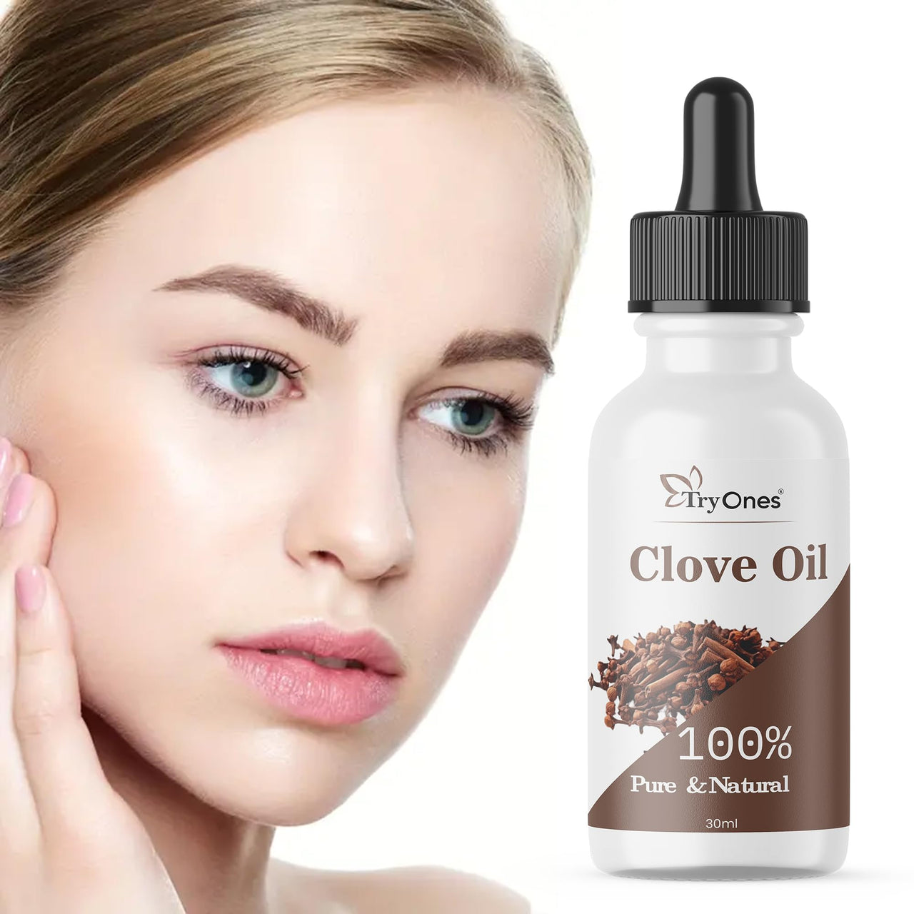 TryOnes Professional Hair Serum for Frizzy Hair||Serum for Women & Men||All Hair Types for Frizz-free, Smooth & Glossy Hair||Clove Hair Serum_30ML